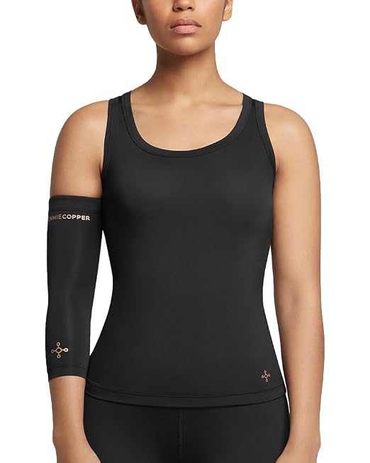 Tommie Copper Infrared Compression Elbow Sleeve, Warming Elbow Support & Stability, Black, Small