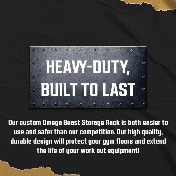 IRON AMERICAN USA Omega Beast Gym Storage Rack 11-Hook Heavy-Duty Gym Wall Organizer Gym Caddy Hanger - Gym Accessory Storage - Resistance Bands, Jump Ropes, Barbells, Lifting Belts, Cable Attachments