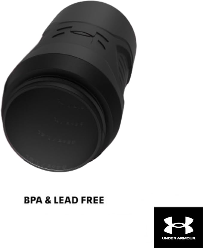 Under Armour 32 oz Insulated Water Bottles - Sports Water Jug with Fence Hook, Leak Resistant for Baseball, Football & More, 32 oz Insulated, Academy/Black