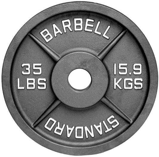 Weight Plate Pairs and Sets from Barbell Standard | Powder Coated & Extremely Durable | Fits 2" Olympic Barbells | 2% Tolerance Guarantee