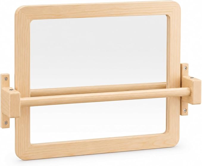 Ogears Montessori Baby Pull Up Bar, Montessori Small Mirror is Suitable for Babies Aged 6 to 18 Months, Infants Registry Item, 19.7 * 15.8 inches