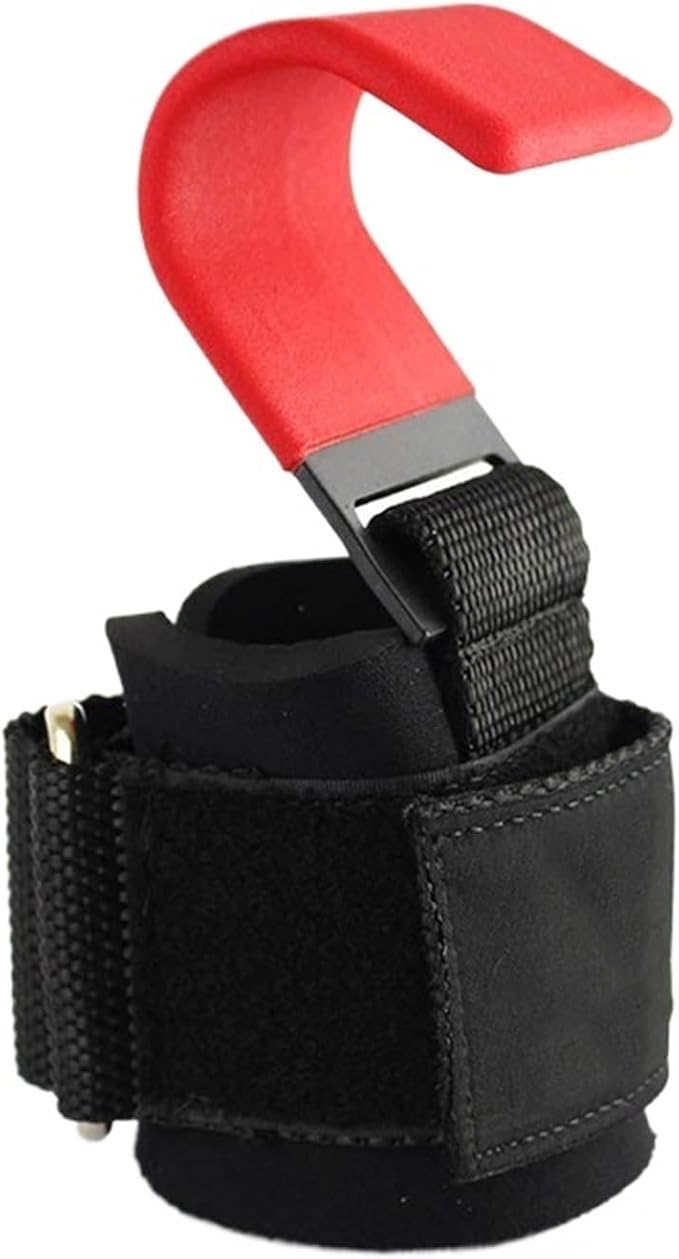 Weight Lifting Hook Grips with Wrist Wraps Hand-Bar Strap Gym Fitness Pull-Ups Power Gloves