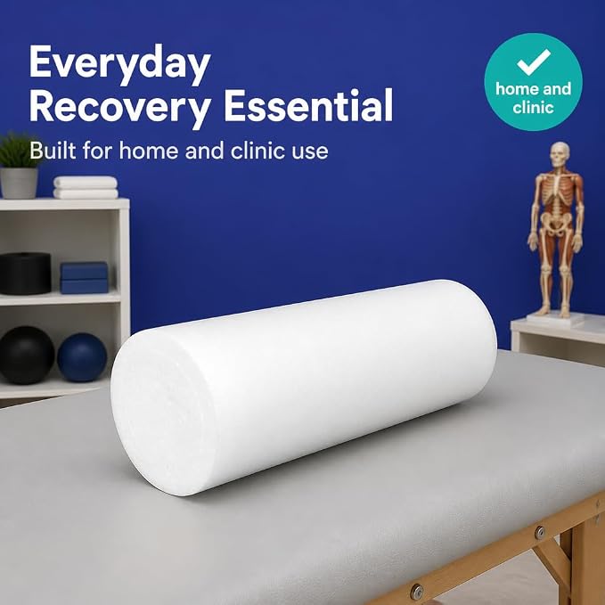 Medium/Firm White PE Foam Roller (18" Full Round)