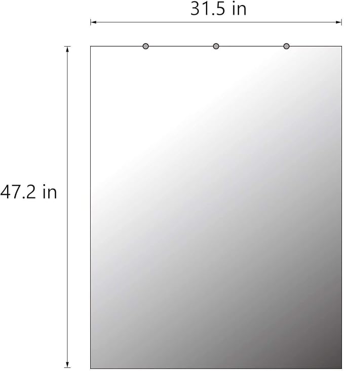 Hans & Alice Gym Mirrors for Home and Commercial Use - 47.2" x 31.5" Single Mirror