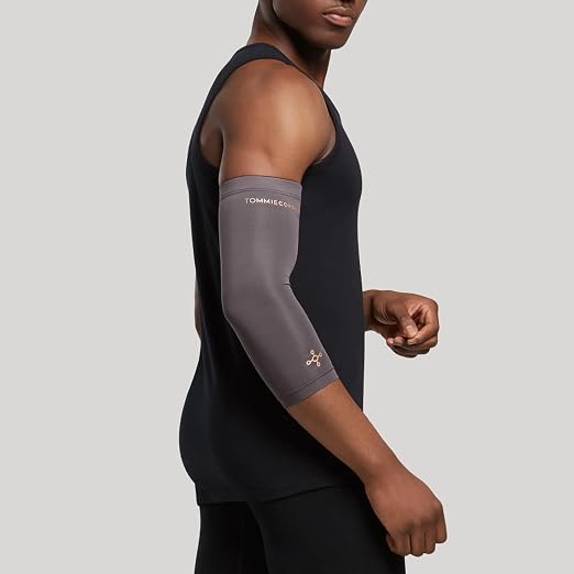 Tommie Copper Infrared Compression Elbow Sleeve, Warming Elbow Support & Stability, Slate Grey, XL