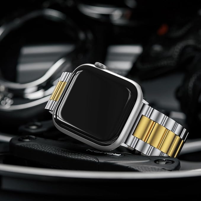 EPULY Metal Band Compatible with Apple Watch Bands for Men 42/44/45/46/49mm | Stainless Steel Strap Suitable for Business Setting & Everyday Wear, Fits iWatch Bands Series 11 10 9 8 7 6 5 4 SE/Ultra3 2 1