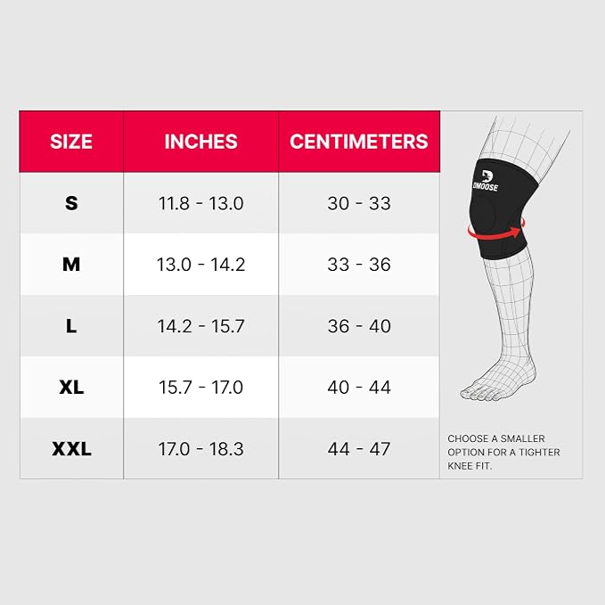 DMoose Fitness Knee Sleeves for Weightlifting (Pair) 78" Knee Wraps for Squats, Powerlifting & Joint Stability