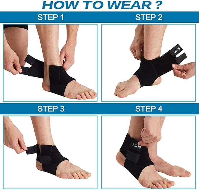 Cotill Ankle Support for Men and Women - Neoprene Breathable Adjustable Ankle Brace Sprain for Running, Basketball