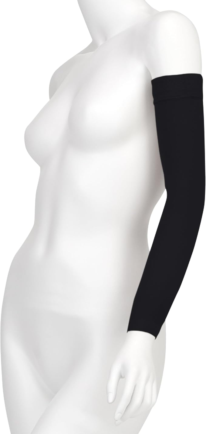 Juzo Soft 2001 Compression Arm Sleeve 20-30 mmHg, Long | Silicone border, ultra-soft, breathable, medical compression arm sleeve, opaque knit, high wearing comfort