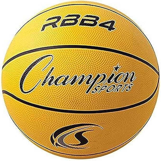 Champion Sports Rubber Basketballs – Durable Indoor & Outdoor Training & Recreational Game Balls, Multiple Sizes & Colors