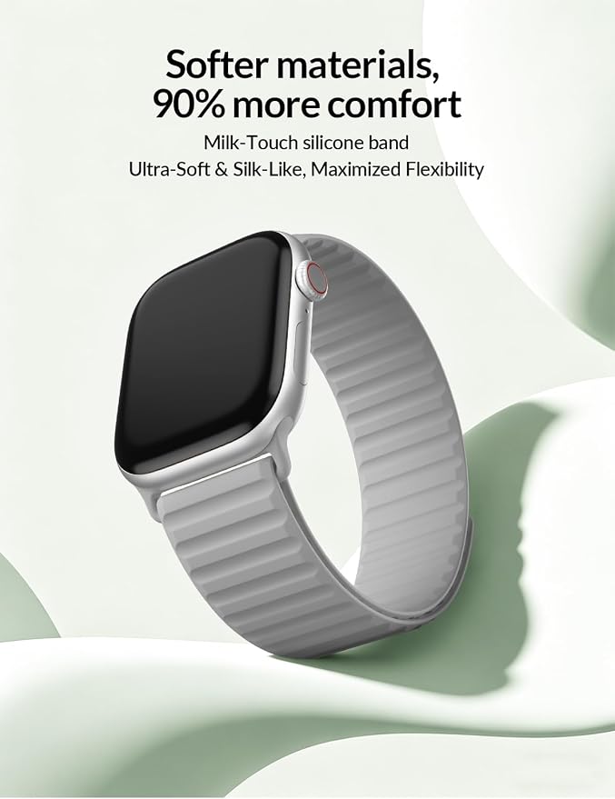 Patented Magnetic Silicone Sport Band for Apple Watch Bands for Women Men | Soft Silicone Solo Loop 40mm 38mm 41mm 44mm 45mm 42mm 49mm, Sport Strap for iWatch Series 11 10 9 8 7 6 5 4 3 2 1 SE Ultra