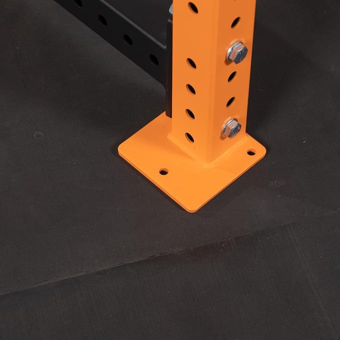 Titan Fitness X-3 Series 80" Orange Bolt-Down Power Rack, 36" Depth, Rackable 1650 LB Cage, 1.25" and 2" Pull Up Bars, Standard J-Hooks, Weight Plate Holders, Weightlifting and Strength Training