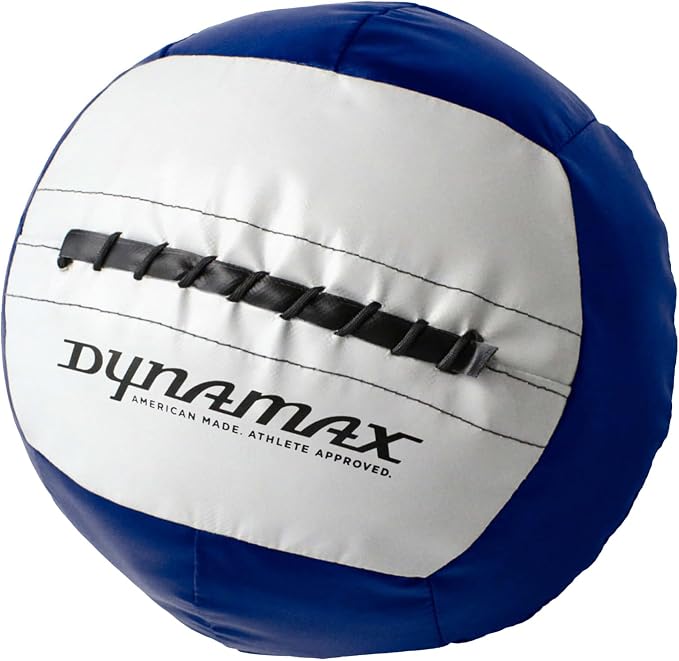 Dynamax Standard Medicine Ball, 4–30 lb Soft Shell Wall Ball, 14-Inch Weighted Exercise Ball for Strength Training, Core Workouts, Conditioning & Functional Fitness