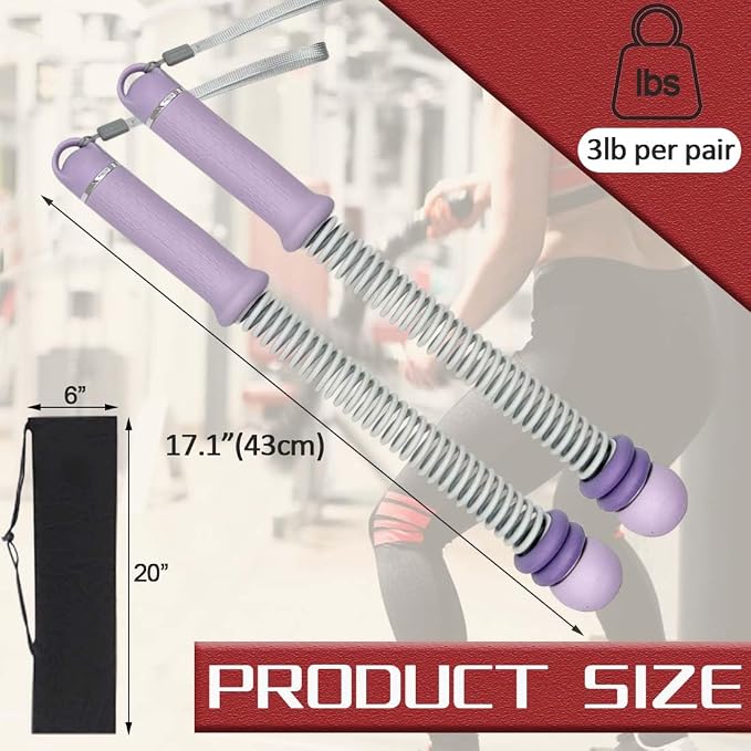 Weighted Ropeless Battle Rope for Home Gym, Workout Exercise Rope for Strength Building, HIIT and Low-Impact Aerobic Training for Men & Women Purple