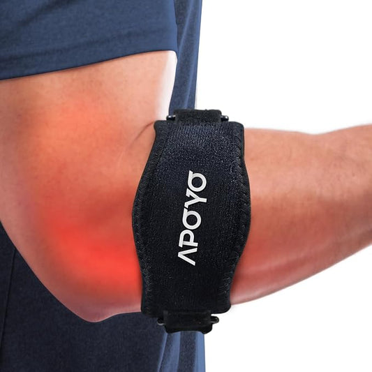 APOYO Tennis Elbow Strap for Women & Men, Workout and Everyday Use | Elbow Compression Sleeve for Arthritis, Tendonitis, Tennis Elbow & Golfers Elbow, Reduce Joint Pain During Fitness Activity