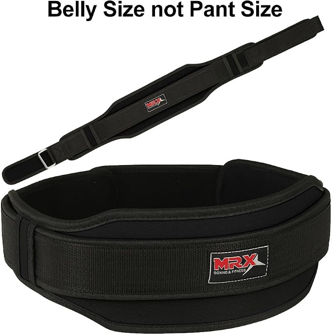 MRX Weight Lifting Belt with Double Back Support Gym Training 5" Wide Belts 11 Colors