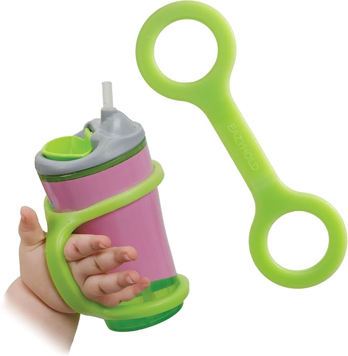 EazyHold Easy Grip Baby Sippy Cup Holder, 360 Transition Trainer Cup Alternative, Infant, Child, Silicone Pediatric Adaptive Aid Band for Limited Hand Mobility, Cerebral Palsy - One Piece
