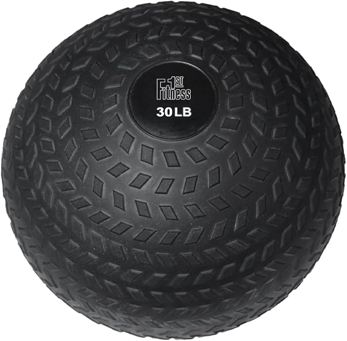 Fitness First Slam Ball, Easy-to-Grip, Sand-Filled Medicine Ball for Exercise and Workout, Ideal for Weight Training, Cross-Training, Cardio, and Plyometric Workout, Available in Different Weights