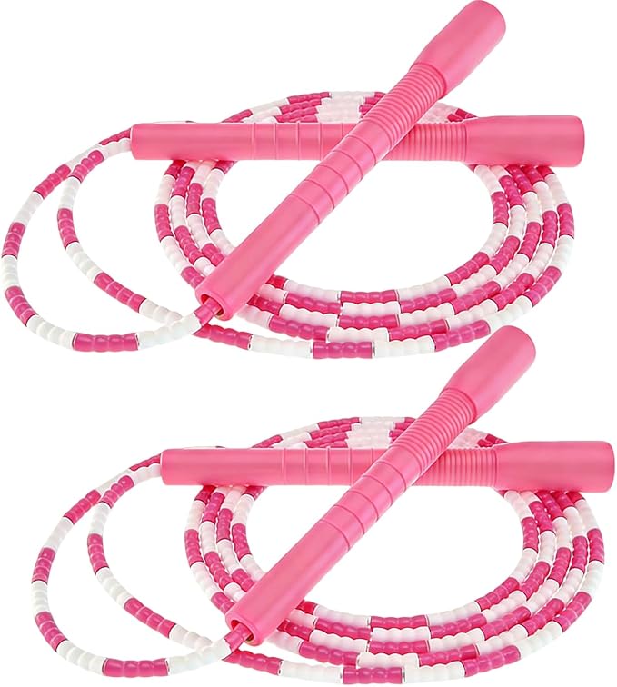 YUEDONG Soft Beaded Jump Rope for Teens & Adults, World Champion Luke Boon Collaboration, Adjustable Freestyle Jump Rope with 20cm Long Handles, Tangle-Free TPU Beads for Rhythm Training, Fitness Workout & Tricks | Luke Boon collaboration, soft TPU bea...