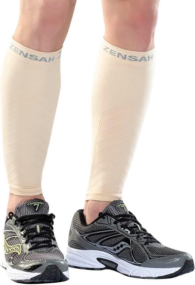 Zensah Running Leg Compression Sleeves - Shin Splint, Calf Compression Sleeve Men and Women