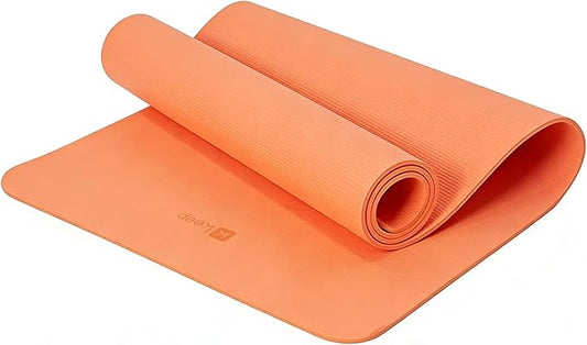 Keep 72" x 24" TPE Yoga Mat Non Slip, 1/4 Inch (6mm) Exercise Mat for Home Workout, Gym, Yoga, Pilates & Stretching with Carrying Strap, Oat White
