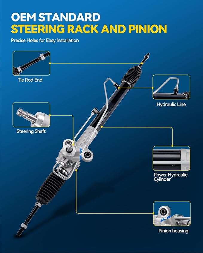 PHILTOP Power Steering Rack and Pinion Assembly for 2006-2011 Accent | Replace No.262421, 577001E050, 577001E000, 577001E100, 577241E100