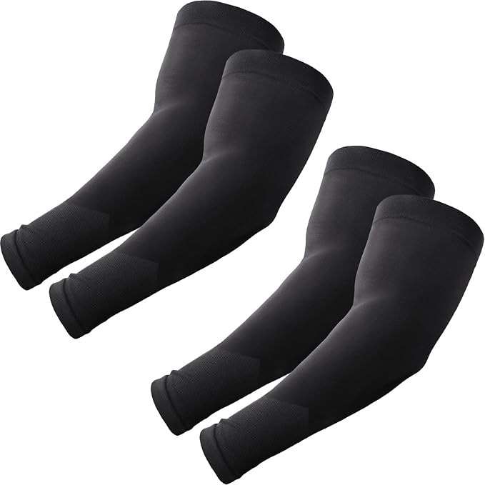 ROXUN Plus Size Arm Sleeves, UV Protection Cooling Sports Arm Cover Unisex | Extra‑large compression arm sleeves for men and women,highly‑stretchy fabric,suitable for outdoor activities