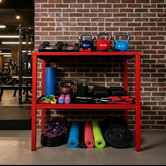 Commercial Heavy Duty Dumbbell/Kettlebell Rack Stand 800LBS | Heavy Duty One-Piece Welded Weight Rack, Anti-Tip Base, Quick 10-Min Assembly, Stores Dumbbells Kettlebells & Fitness Gear
