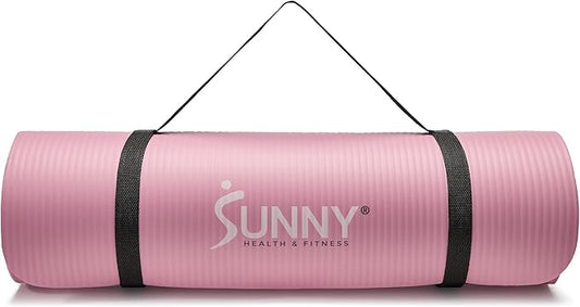 Sunny Health & Fitness Exercise Yoga Mats - Non-Slip Support for Home & Gym