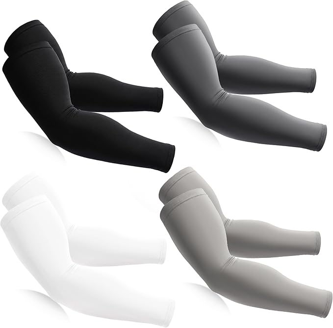 BHYTAKI Cooling Compression Arm Sleeves for Men Women,UPF50 UV Sun Protection Sleeves for Work Sport Tattoo Cover Up