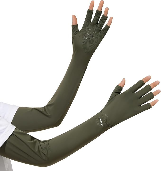 Women Driving Gloves, UV Protection Sun Gloves, Touchscreen Full Finger | UPF 50+ fabric blocks 99% UV rays, protecting hands during driving, cycling, fishing, hiking and outdoor activities