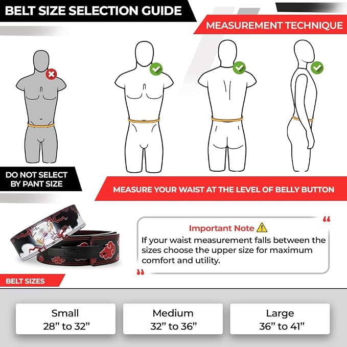 Anime Weight Lifting Lever Belt | 10mm Premium Leather Weightlifting Belt for Powerlifting, Bodybuilding, Deadlift, Squats, Exercise Workout | Heavy Duty Gym Belt Best for Men & Women