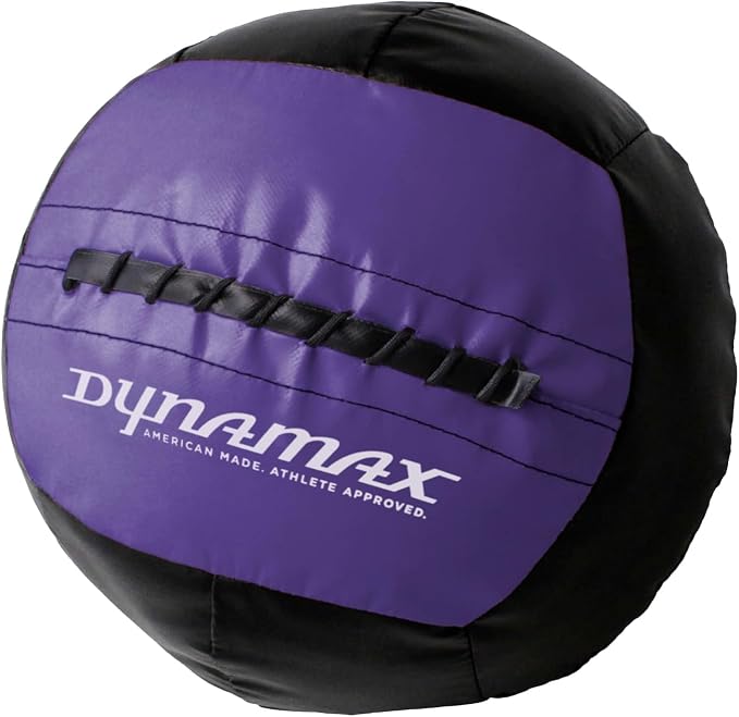 Dynamax Standard Medicine Ball, 4–30 lb Soft Shell Wall Ball, 14-Inch Weighted Exercise Ball for Strength Training, Core Workouts, Conditioning & Functional Fitness