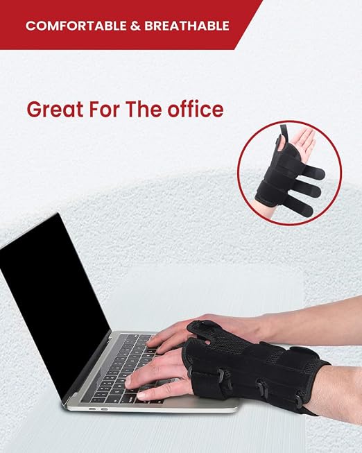 Wrist Brace Thumb Spica Splint for Carpal Tunnel, Left Hand | De Quervain's Tenosynovitis, Tendonitis & Arthritis, Trigger Thumb Support for Men and Women, Medium