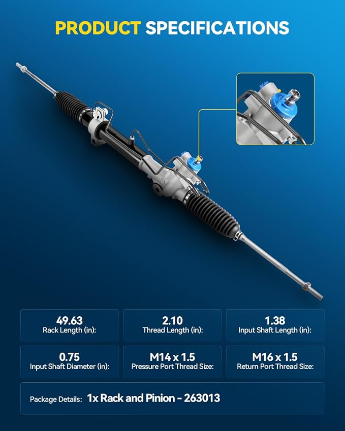 PHILTOP Power Steering Rack and Pinion Assembly for 2002-2006 Altima 2.5L | Replace No.263013, 490018J000, 49521N, 49001ZB000