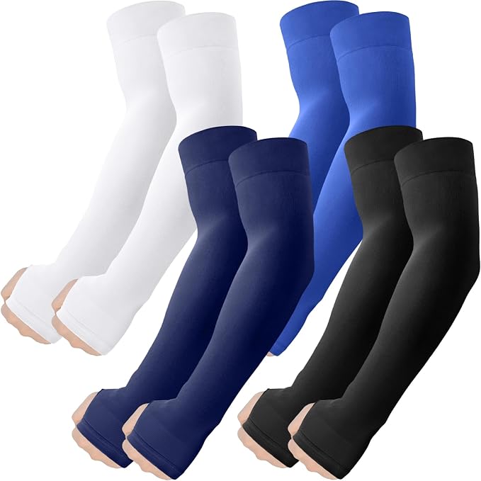 ROXUN Arm Sleeves with Thumb Hole, Cooling UV Sun Protection for Men/Women | High‑elastic fabric,compression tattoo cover up for men/women,great for outdoor activities
