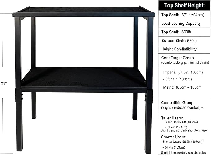 Commercial Heavy Duty Dumbbell/Kettlebell Rack Stand 800LBS | Heavy Duty One-Piece Welded Weight Rack, Anti-Tip Base, Quick 10-Min Assembly, Stores Dumbbells Kettlebells & Fitness Gear