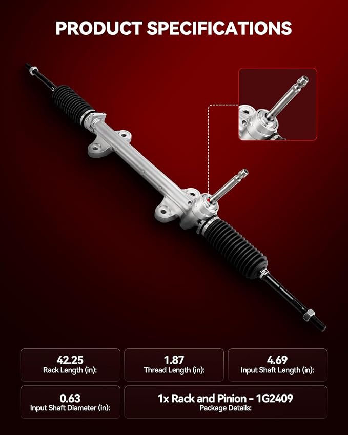 Torchbeam Electronic Power Steering Rack and Pinion Replacement for Hyundai 2014-2016 Elantra, 2013-2017 Veloster, 2013-2017 Elantra GT, 2013-2014 Elantra Coupe Replace# 1G2409