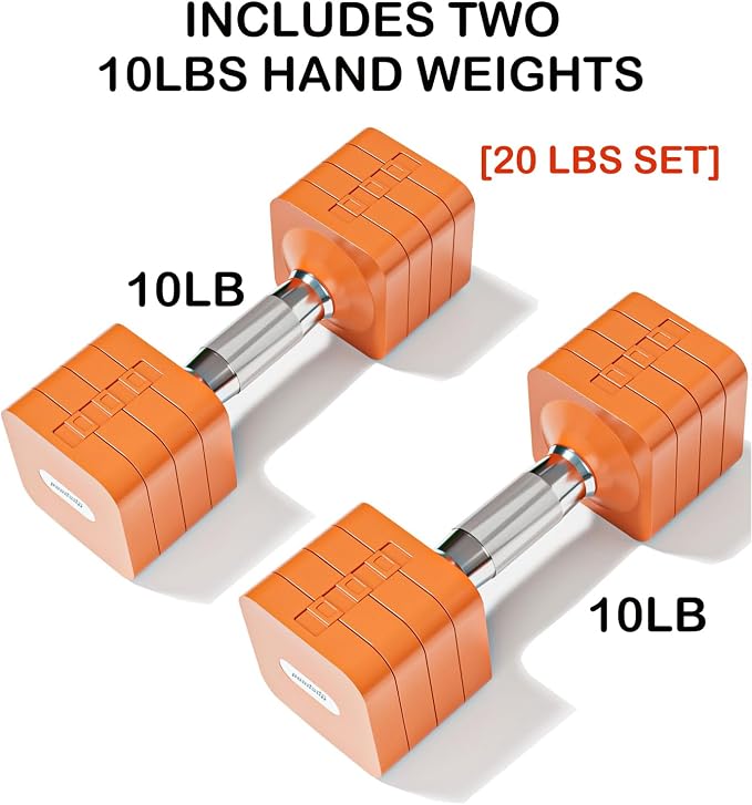 Adjustable Dumbbell Set for Women Men 7.5LB/10LB/15LB/20LB/25LB Each | Dumbbells Set of 2, Free Weight Set at Home Gym, Hand Weights with Locking/Metal Handle for Exercise Muscle Toning Rehab