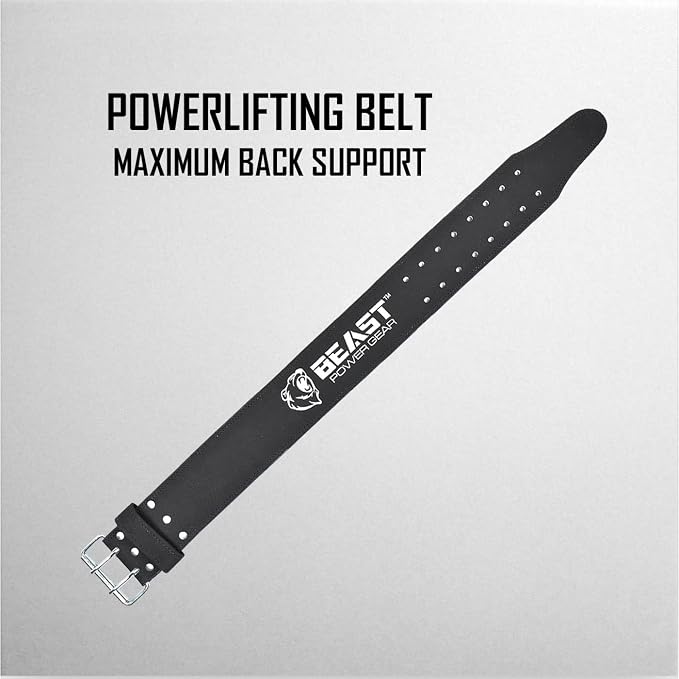 Beast Power Gear Weight Lifting Belts - Free Strap 4” Wide 10mm Thick for Weightlifting Bodybuilding Powerlifting Belt Superior Back Support Gym Belts for Men Women