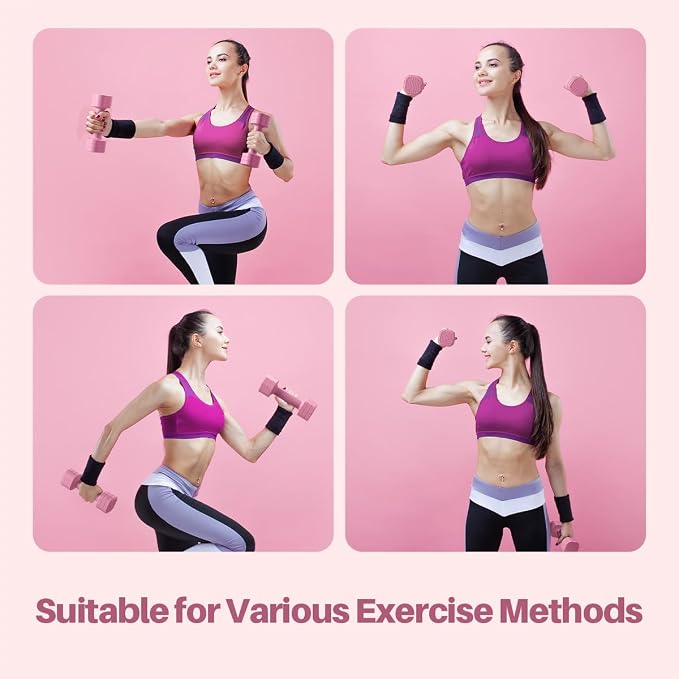 Zempox Hand Weights for Women at Home 2-5 lb Light Adjustable Dumbbells Set | Adjustable 2-5 lb(A Pair 4lb 6lb 8lb 10lb), 4-in-1 Design, TPU Soft Grip, Quick Weight Change, Compact for Home, Gym, Office