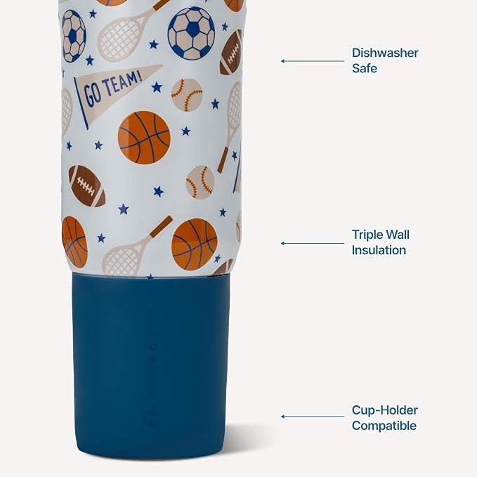 HydroJug Sport 20 oz Insulated Stainless Steel Water Bottle, All Star