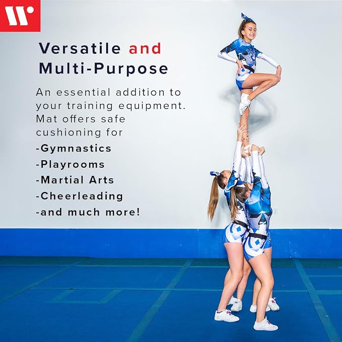 We Sell Mats Bifolding Gymnastics Crash Landing Mat Pad, Safety for Tumbling, Back Handspring Training and Cheerleading