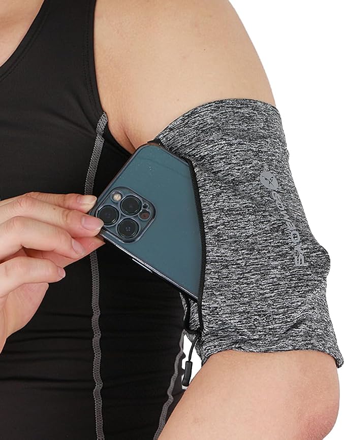 Running Phone Armband for Men Women,Universal Arm Bands for Phones Below 8 Inches,Waterproof Cell Phone Armband for Hiking,Running,Cycling,Climbing(Grey S)