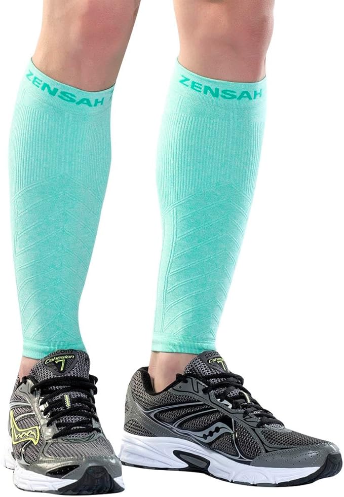 Zensah Running Leg Compression Sleeves - Shin Splint, Calf Compression Sleeve Men and Women