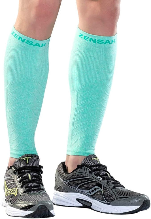 Zensah Running Leg Compression Sleeves - Shin Splint, Calf Compression Sleeve Men and Women