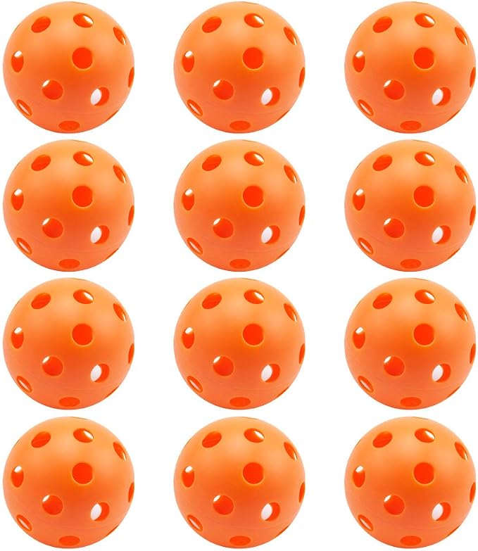 GSE Plastic Practice Baseballs, Hollow Airflow Softballs Training | 26-Holes Lightweight Balls, for Pitching, Batting, Catching for All Skill Levels, for Indoor & Outdoor Games, 2.75", 0.9 oz
