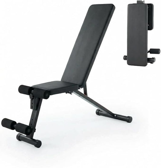 Adjustable Weight Bench, Foldable Flat Incline Decline Workout Bench & All-in-One Home Gym Training Station, Multi-Style & Weight Capacity Optional for Full Body Strength Training