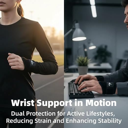 2-Pack Universal Wrist Braces - Support for Left & Right Hand | Versatile, adjustable wrist support for sports & daily active wear. Relieves carpal tunnel pain without limiting mobility