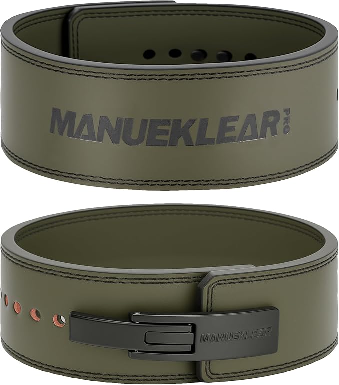 MANUEKLEAR 10mm Thick & 4inch Wide Weight Lifting Belt Lever, Lever Belt Weightlifting for Men and Women, Powerlifting Lever Gym Belt for Squat Deadlift Workout